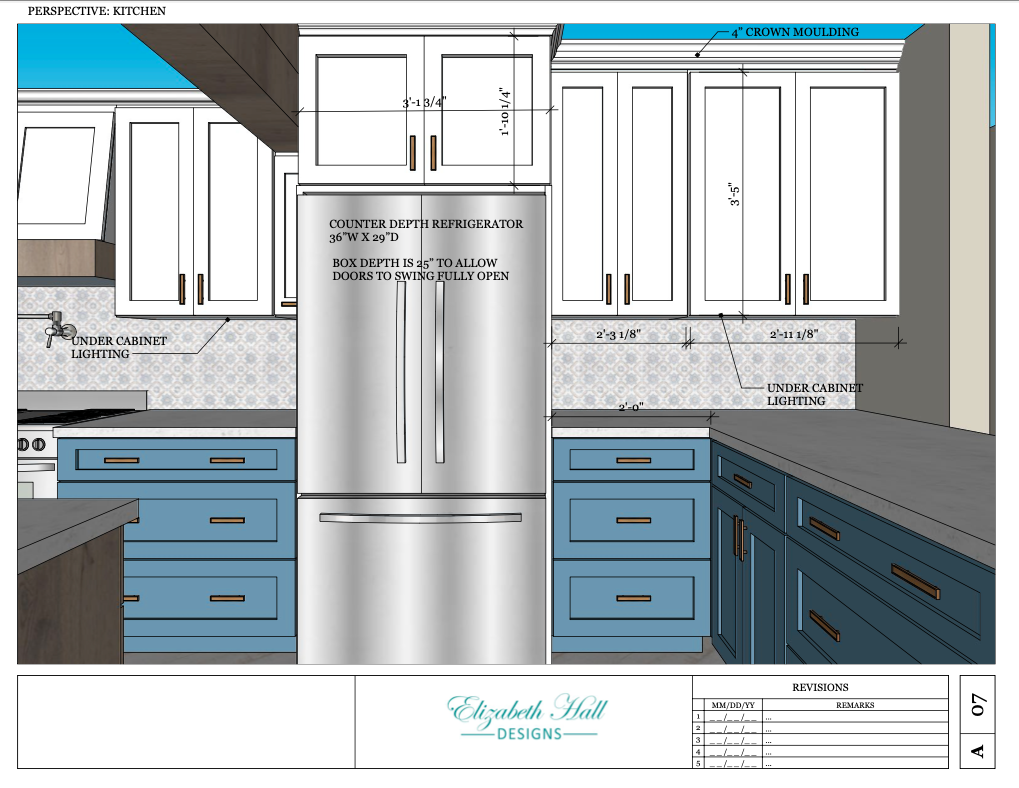 Biloxi, MS kitchen remodel designed by Elizabeth Hall Designs in a Coastal style with quartzite, stained cabinets, white cabinets, gold fixtures