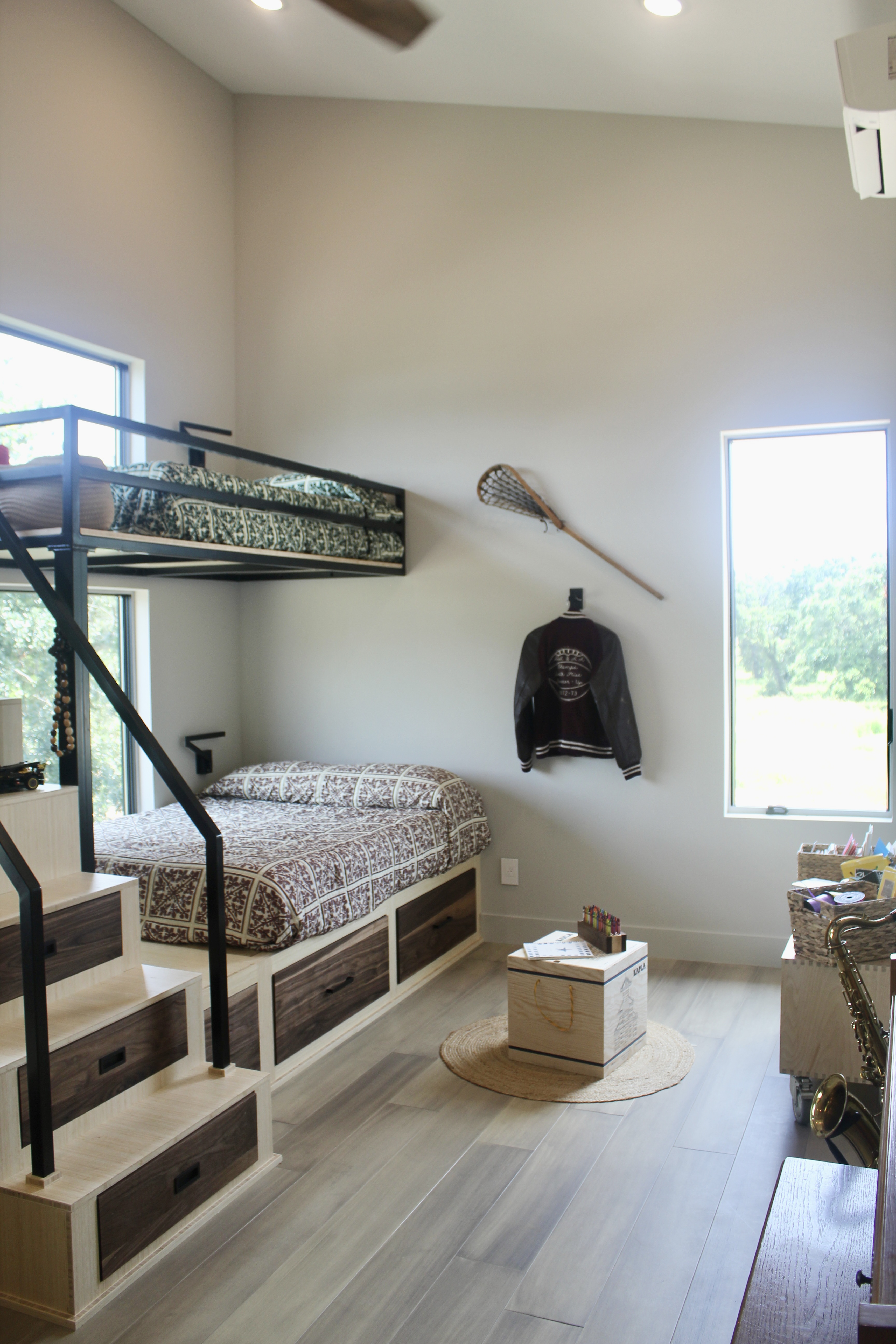 Long Beach, MS bunk room designed by Elizabeth Hall Designs