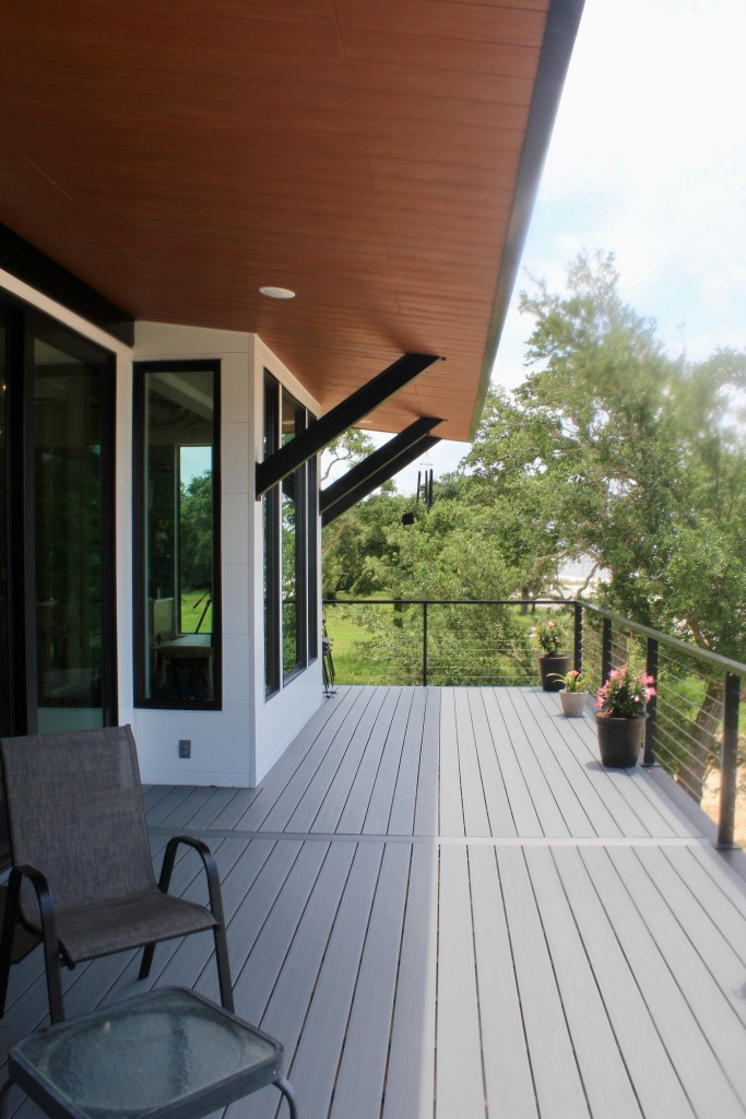 exterior view of a modern coastal home