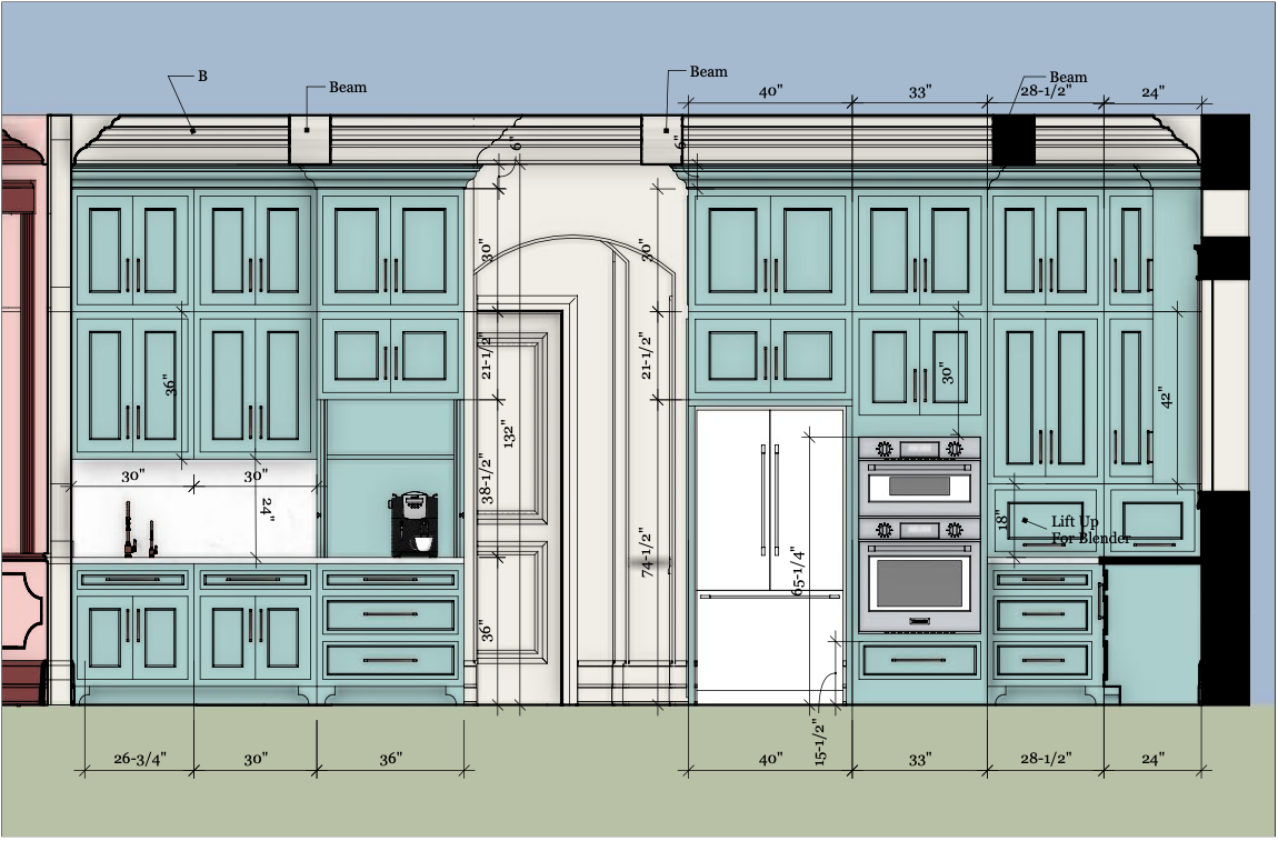 3D and elevation renderings for a new construction luxury home in Ocean Springs, MS designed by Elizabeth Hall Designs.